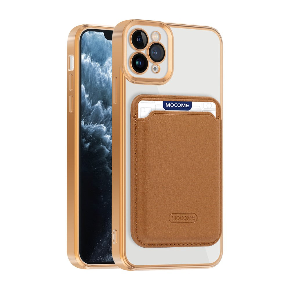 For iPhone 11 Pro Max Magnetic Phone Case TPU + PC Mobile Cover with Card Bag