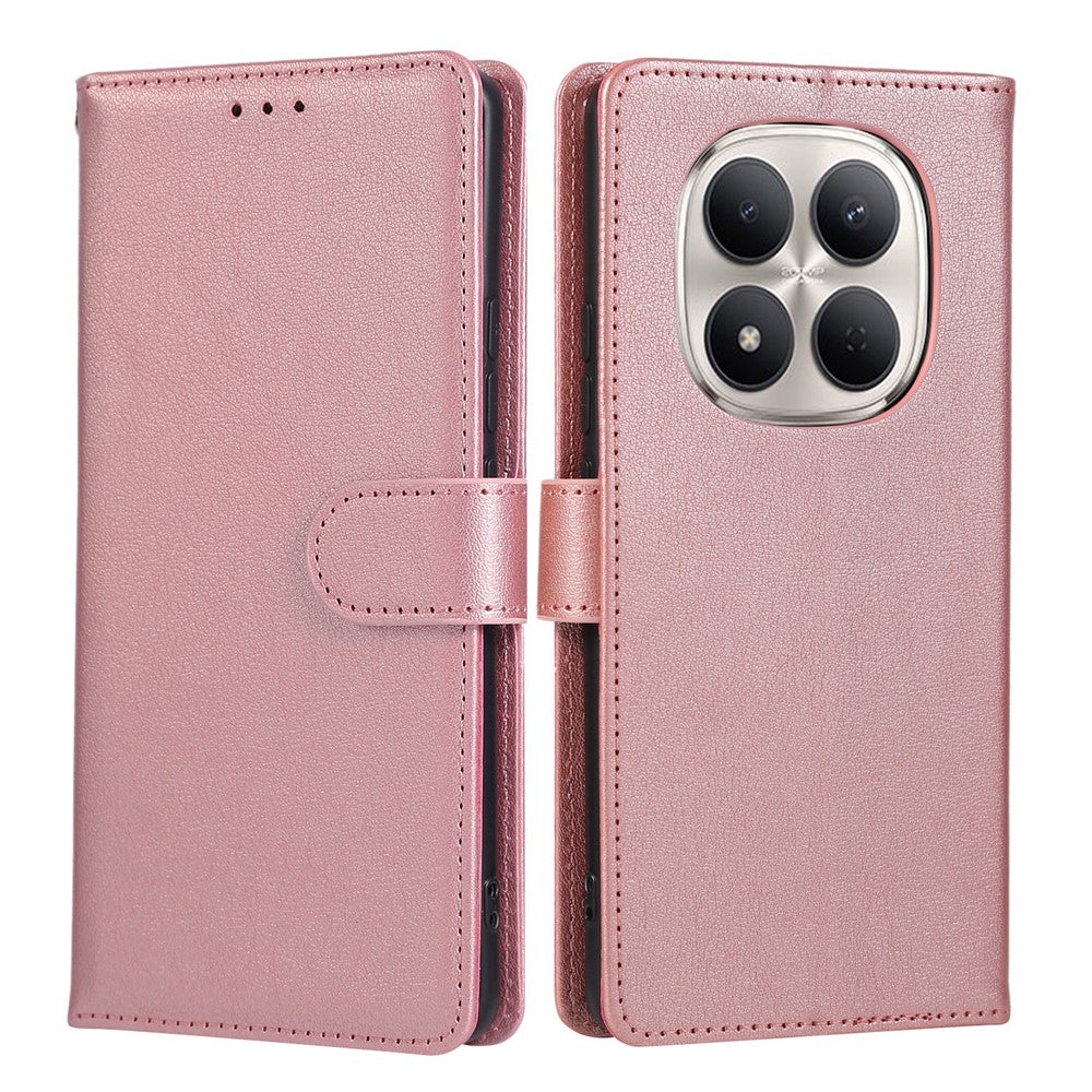 For Xiaomi Redmi Note 15 Pro 4G (Global) Case PU Leather Wallet Stand Phone Cover with Wrist Strap