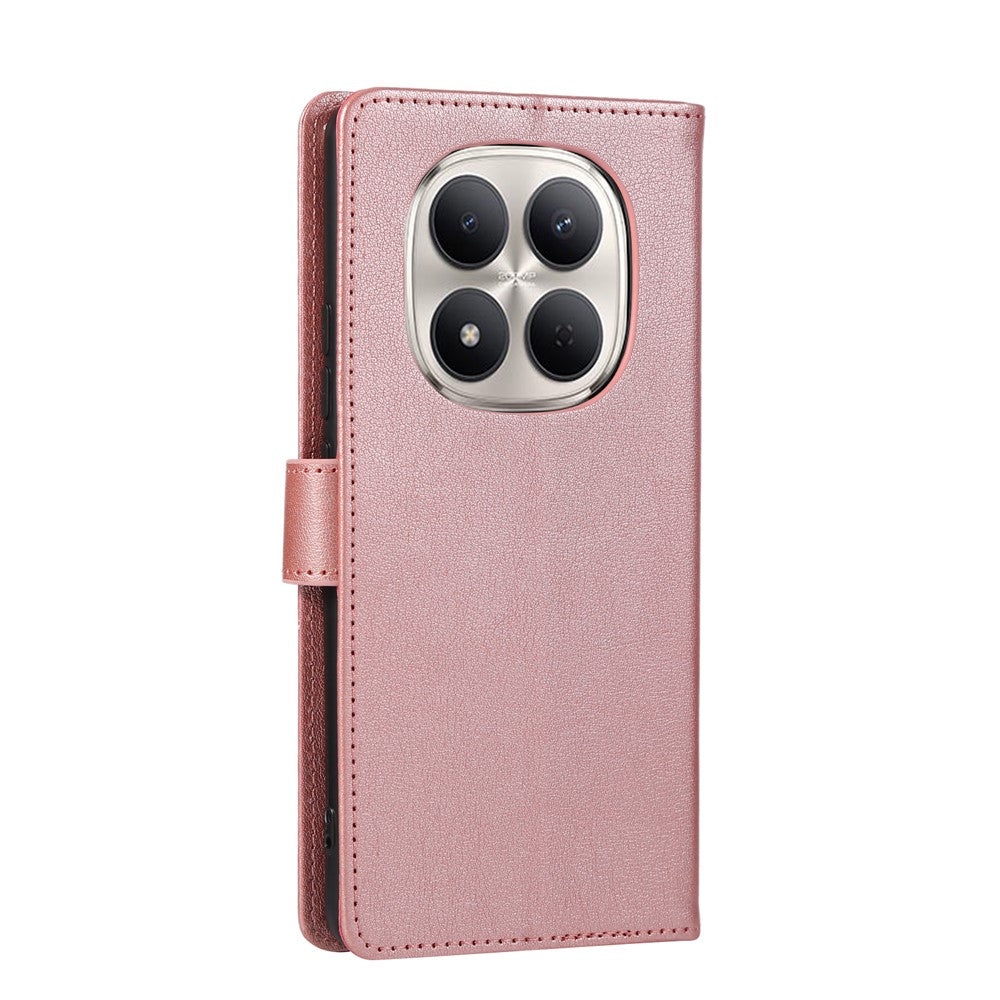 For Xiaomi Redmi Note 15 Pro 4G (Global) Case PU Leather Wallet Stand Phone Cover with Wrist Strap