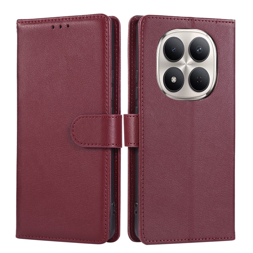 For Xiaomi Redmi Note 15 Pro 4G (Global) Case PU Leather Wallet Stand Phone Cover with Wrist Strap
