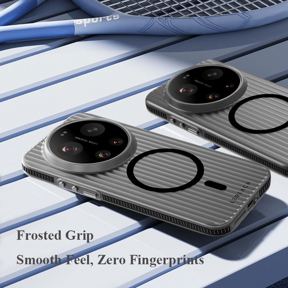 LEREACH TOC-serien för Xiaomi 17 Ultra 5G magnetiskt skal Flowing Grid PC-mobilskydd