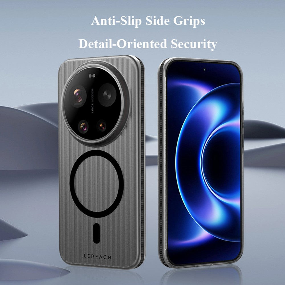 LEREACH TOC Series for Xiaomi 17 Ultra 5G Magnetic Case Flowing Grid PC Phone Cover