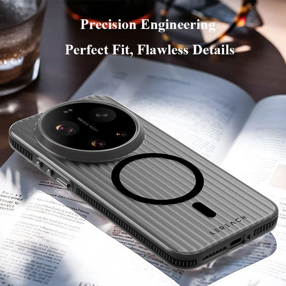 LEREACH TOC Series for Xiaomi 17 Ultra 5G Magnetic Case Flowing Grid PC Phone Cover