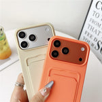 Til iPhone 18 Pro Max / 17 Pro Max Cover Flydende Silikone Kortholder Beskyttende Telefoncover med Justerbar Crossbody-rem