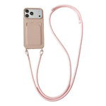 Til iPhone 18 Pro Max / 17 Pro Max Cover Flydende Silikone Kortholder Beskyttende Telefoncover med Justerbar Crossbody-rem