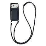 Til iPhone 18 Pro Max / 17 Pro Max Cover Flydende Silikone Kortholder Beskyttende Telefoncover med Justerbar Crossbody-rem
