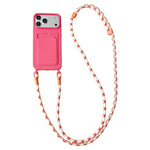 Til iPhone 18 Pro Max / 17 Pro Max Cover Flydende Silikone Kortholder Beskyttende Telefoncover med Justerbar Crossbody-rem