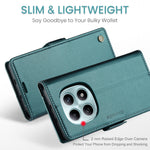 CASEME cover til Xiaomi Redmi Note 15 5G (Global) / Xiaomi Poco M8 5G / Xiaomi Redmi Note 15 4G (Global), pungcover i 023-serien med RFID-blokering, blankt lædercover med litchitekstur