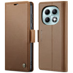 CASEME cover til Xiaomi Redmi Note 15 5G (Global) / Xiaomi Poco M8 5G / Xiaomi Redmi Note 15 4G (Global), pungcover i 023-serien med RFID-blokering, blankt lædercover med litchitekstur