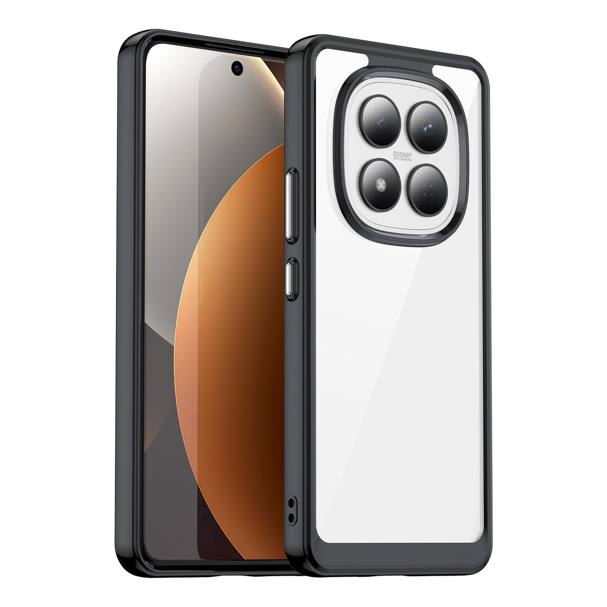 WANLONFENG mobilcover i XC-serien af TPU med akrylbeskyttelse og hærdet glas til Xiaomi Redmi Note 15 Pro 4G (Global) (stort linsehul)