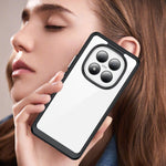 WANLONFENG mobilcover i XC-serien af TPU med akrylbeskyttelse og hærdet glas til Xiaomi Redmi Note 15 Pro 4G (Global) (stort linsehul)