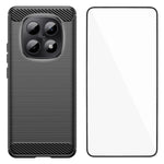 WANLONFENG För Xiaomi Poco M8 Pro 5G / Xiaomi Redmi Note 15 Pro+ 5G (Global) Skal med Skärmfilm LS-serien Stort Linshål Borstad Textur TPU mobilskal