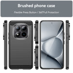 WANLONFENG För Xiaomi Poco M8 Pro 5G / Xiaomi Redmi Note 15 Pro+ 5G (Global) Skal med Skärmfilm LS-serien Stort Linshål Borstad Textur TPU mobilskal
