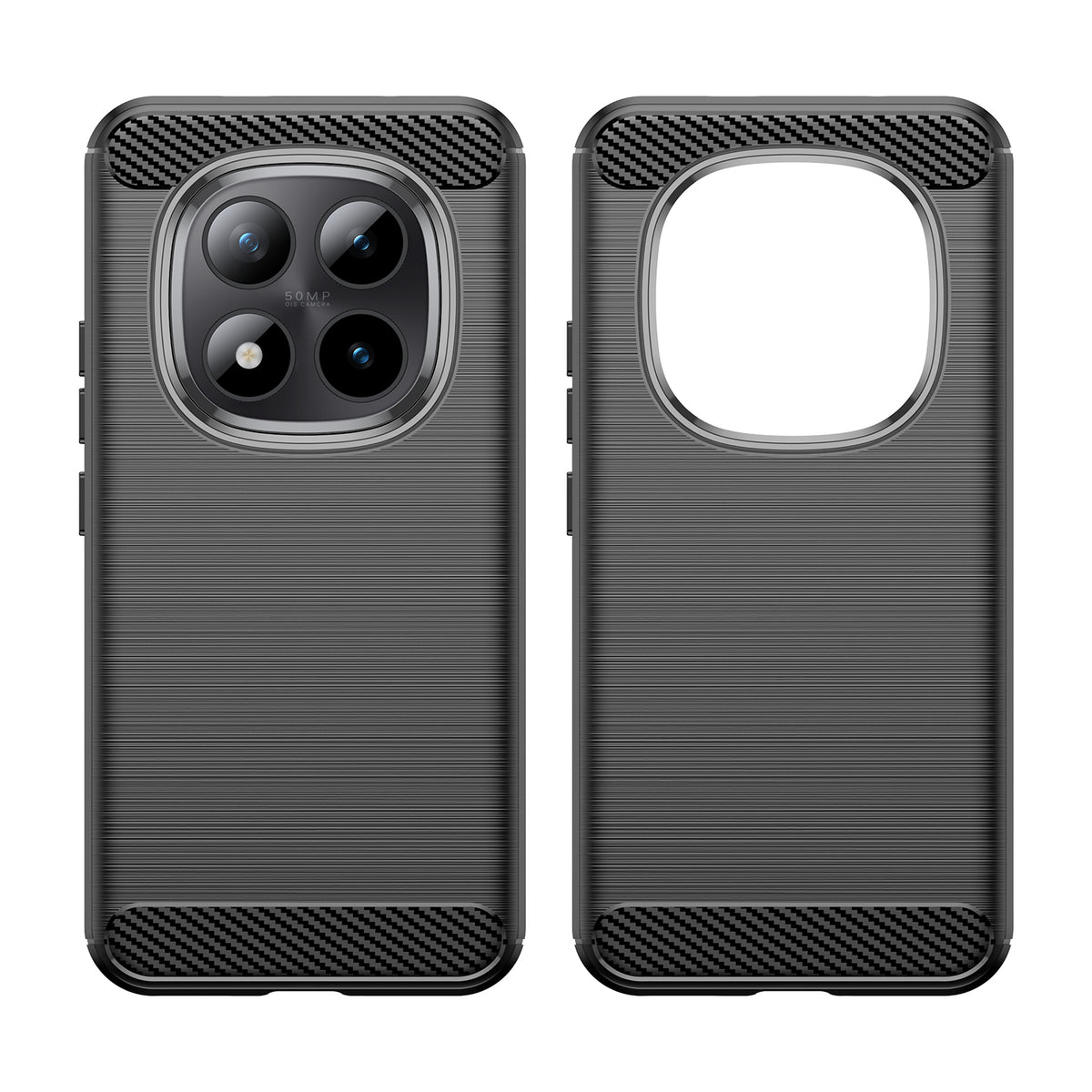 WANLONFENG För Xiaomi Poco M8 Pro 5G / Xiaomi Redmi Note 15 Pro+ 5G (Global) Skal med Skärmfilm LS-serien Stort Linshål Borstad Textur TPU mobilskal