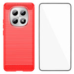 WANLONFENG För Xiaomi Poco M8 Pro 5G / Xiaomi Redmi Note 15 Pro+ 5G (Global) Skal med Skärmfilm LS-serien Stort Linshål Borstad Textur TPU mobilskal