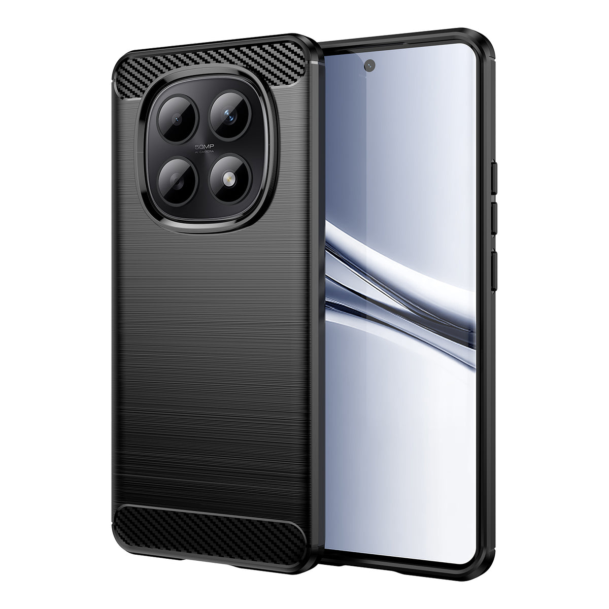 WANLONFENG For Xiaomi Redmi Note 15 4G (Global) Case with Screen Film  LS Series Big Lens Hole Brushed Texture TPU Phone Cover