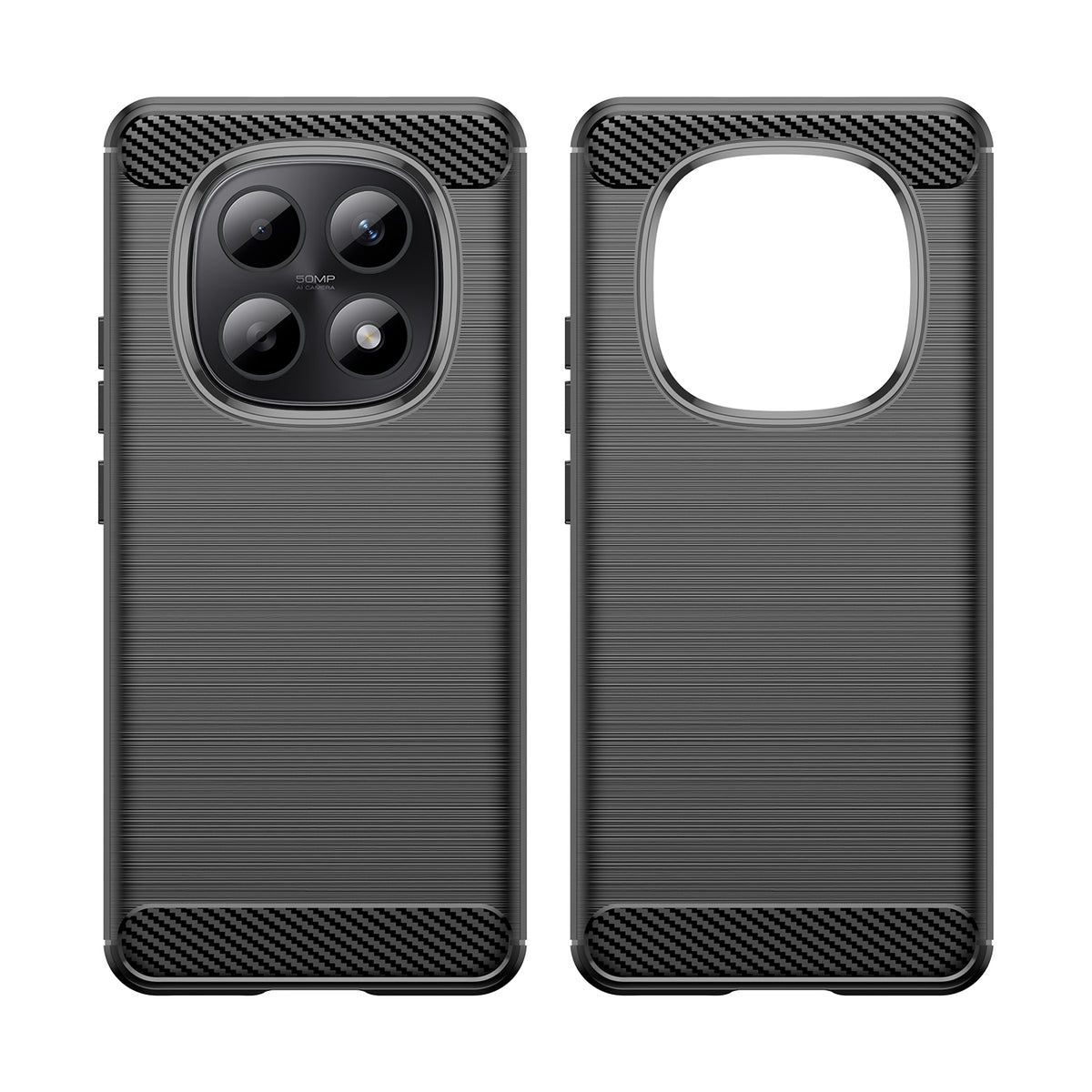WANLONFENG For Xiaomi Redmi Note 15 4G (Global) Case with Screen Film  LS Series Big Lens Hole Brushed Texture TPU Phone Cover