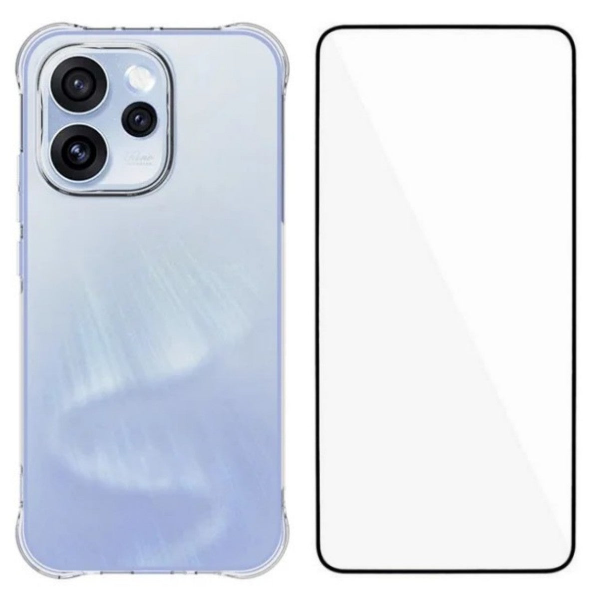 WANLONFENG För Oppo Reno15 Pro 5G (Kina) / Oppo Reno15 Pro Max 5G (Global) Skal WL-serien 2,0 mm TPU mobilskal med Härdat Glasfilm