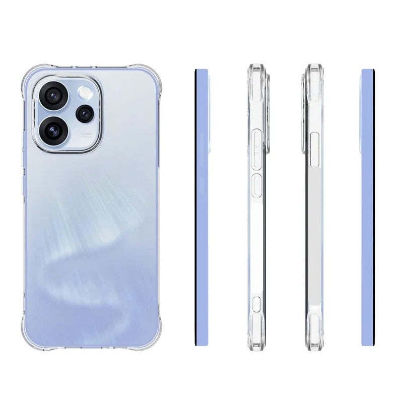 WANLONFENG transparent TPU-cover til Oppo Reno15 Pro 5G (Kina) / Oppo Reno15 Pro Max 5G (Global), TM-serien, 2,0 mm mobilcover