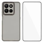 WANLONFENG For Honor 400 Smart 5G / Honor 400 Smart 4G / Honor X7d 4G TPU Case  DKSM Series Electroplated Frame Back Cover with Tempered Glass