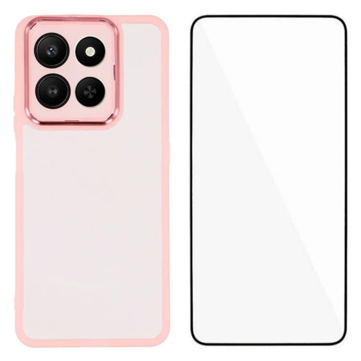 WANLONFENG For Honor 400 Smart 5G / Honor 400 Smart 4G / Honor X7d 4G TPU Case  DKSM Series Electroplated Frame Back Cover with Tempered Glass