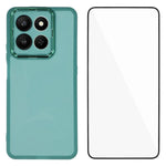 WANLONFENG For Honor 400 Smart 5G / Honor 400 Smart 4G / Honor X7d 4G TPU Case  DKSM Series Electroplated Frame Back Cover with Tempered Glass
