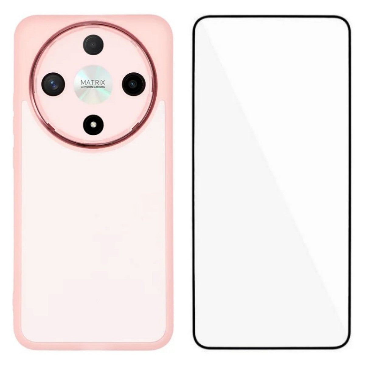 WANLONFENG For Honor Magic8 Lite 5G / Honor X70 5G / Honor X9d 5G TPU Case DKSM Series Electroplated Frame Back Cover with Tempered Glass