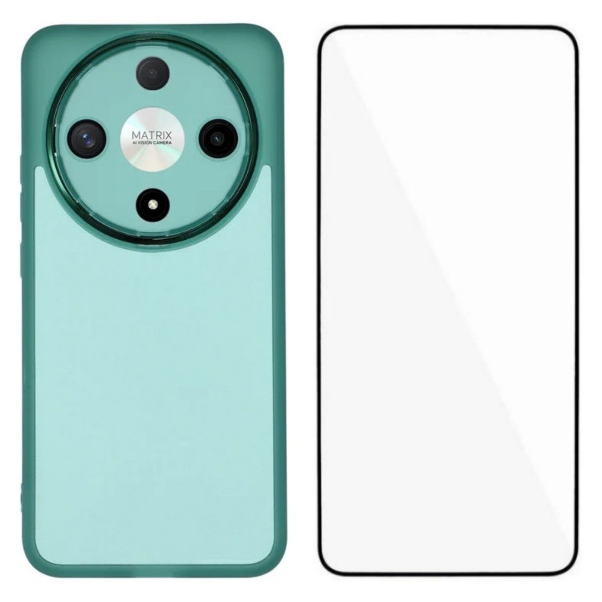 WANLONFENG For Honor Magic8 Lite 5G / Honor X70 5G / Honor X9d 5G TPU Case  DKSM Series Electroplated Frame Back Cover with Tempered Glass