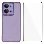 WANLONFENG For Xiaomi Poco C85 4G (171mm) / Xiaomi Redmi 15C 4G (Global) (171mm) TPU Case  DKSM Series Electroplated Frame Back Cover with Tempered Glass