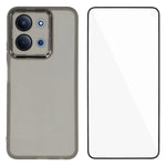 WANLONFENG For Xiaomi Poco C85 4G (171mm) / Xiaomi Redmi 15C 4G (Global) (171mm) TPU Case  DKSM Series Electroplated Frame Back Cover with Tempered Glass