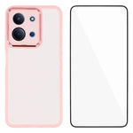 WANLONFENG For Xiaomi Poco C85 4G (171mm) / Xiaomi Redmi 15C 4G (Global) (171mm) TPU Case  DKSM Series Electroplated Frame Back Cover with Tempered Glass