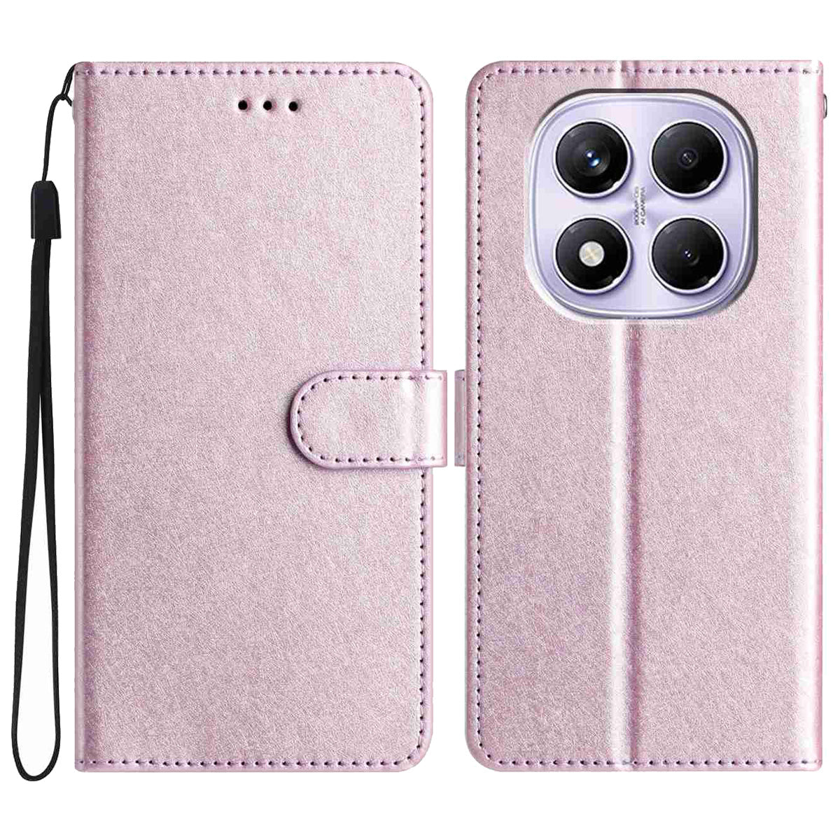 For Xiaomi Redmi Note 15 4G (Global) / Xiaomi Poco M8 5G / Xiaomi Redmi Note 15 5G (Global) Wallet Case Leather Folio Phone Cover Magnetic Clasp