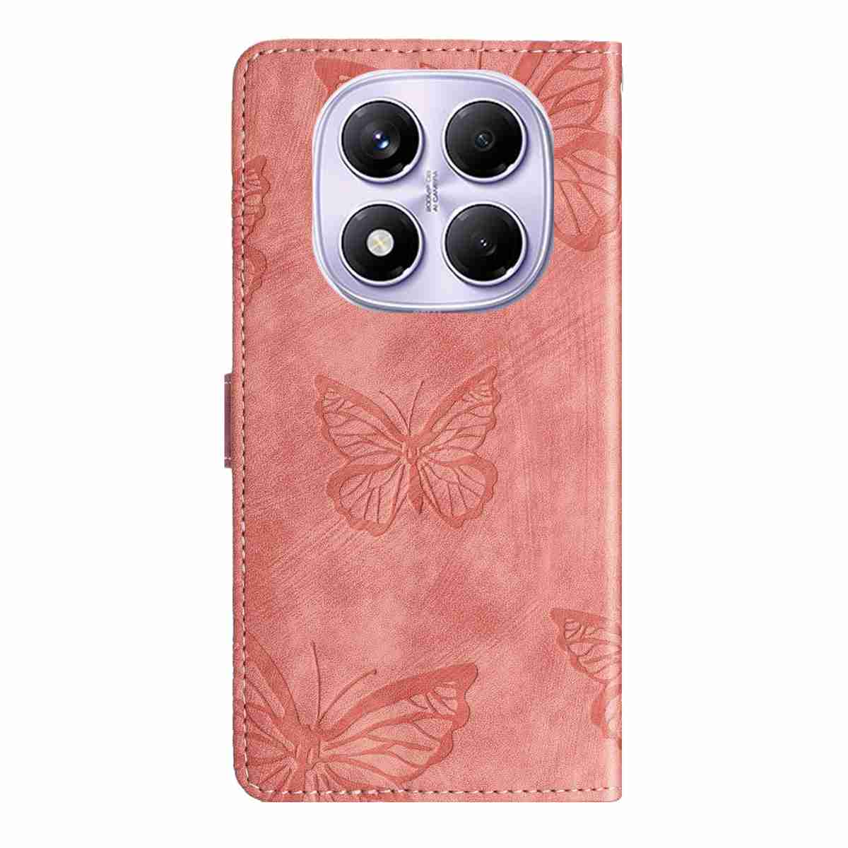 For Xiaomi Redmi Note 15 Pro 5G (Global) Case Butterfly Design Flip Wallet Leather Phone Cover Skin-Touch