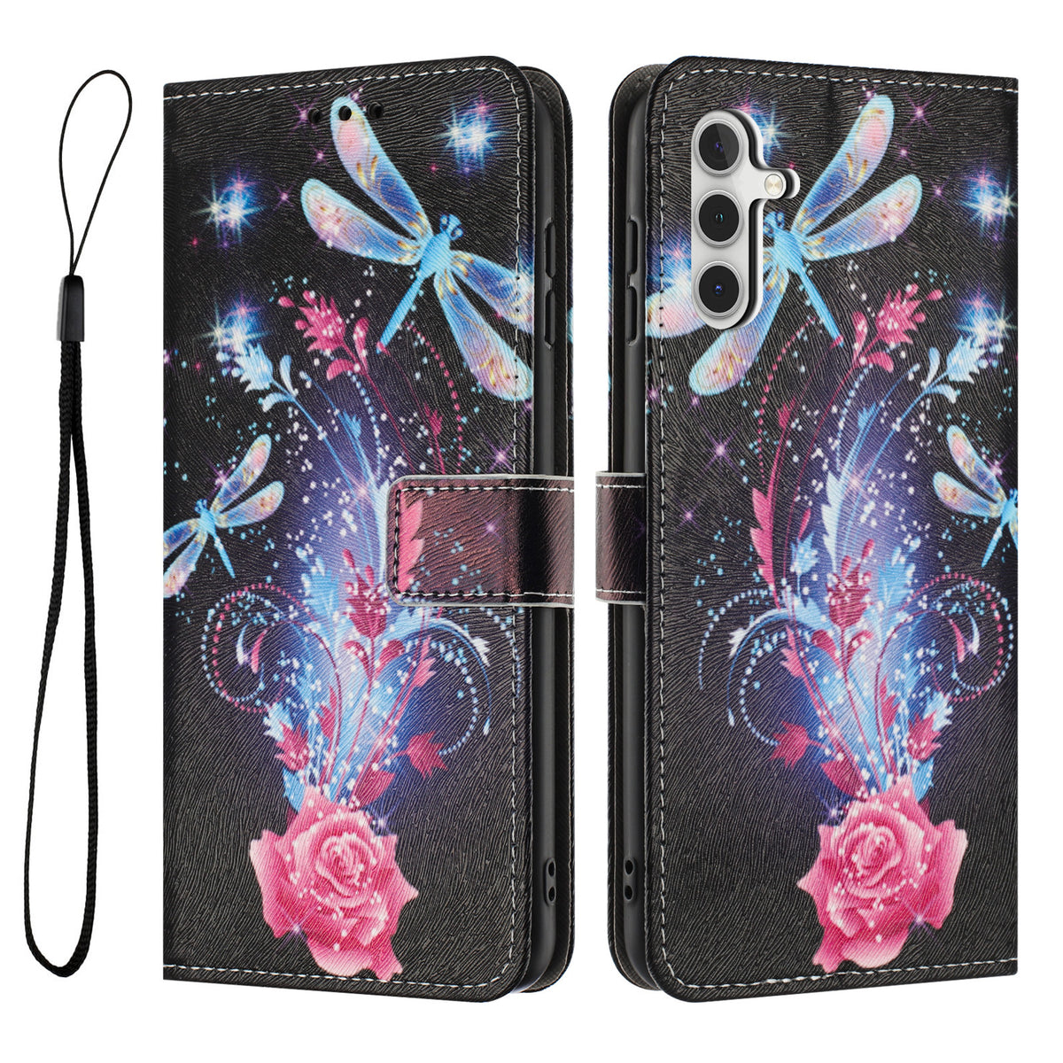 For Samsung Galaxy A37 5G Wallet Case Pattern Printing PU Leather Phone Cover with Lanyard