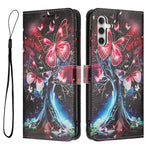 For Samsung Galaxy A37 5G Wallet Case Pattern Printing PU Leather Phone Cover with Lanyard