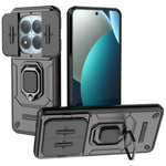 WANLONFENG ZDX Series For Xiaomi Redmi Note 15 Pro 5G (Global) Case PC TPU Kickstand Phone Back Case with Lens Cover + Tempered Glass