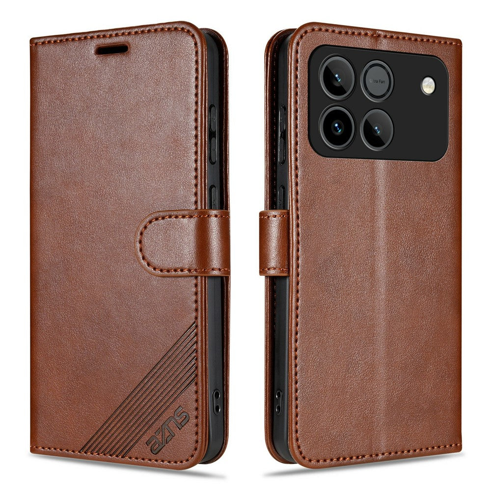AZNS For Honor Win 5G Case Anti-Scratch PU Leather Stand Wallet Phone Cover