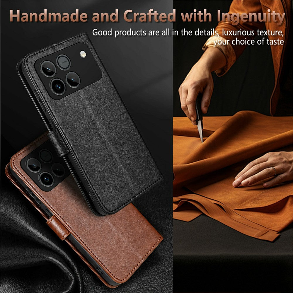 AZNS For Honor Win 5G Case Anti-Scratch PU Leather Stand Wallet Phone Cover