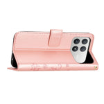 For Xiaomi Poco F8 Pro 5G  /  Redmi K90 5G Leather Wallet Case Butterfly Flower Imprinted Phone Cover with Strap
