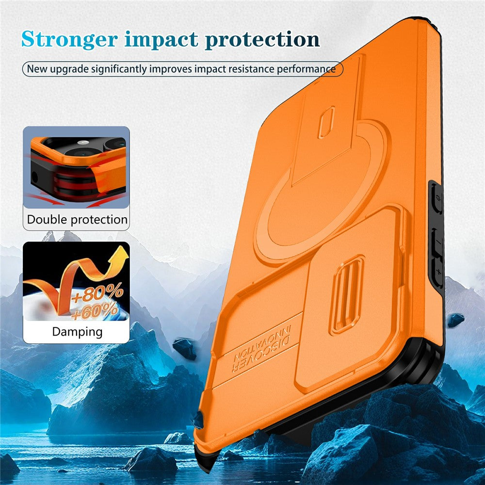 For Samsung Galaxy A35 5G Magnetic Case Kickstand Camera Slider PC + TPU Phone Cover