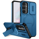 For Samsung Galaxy A35 5G Magnetic Case Kickstand Camera Slider PC + TPU Phone Cover