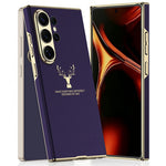 GKK För Samsung Galaxy S26 Ultra mobilskal Älgmönster Elektropläterad Ram PC TPU PU Baksida