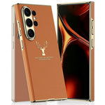 GKK For Samsung Galaxy S26 Ultra Phone Case Elk Pattern Electroplated Frame PC TPU PU Back Cover