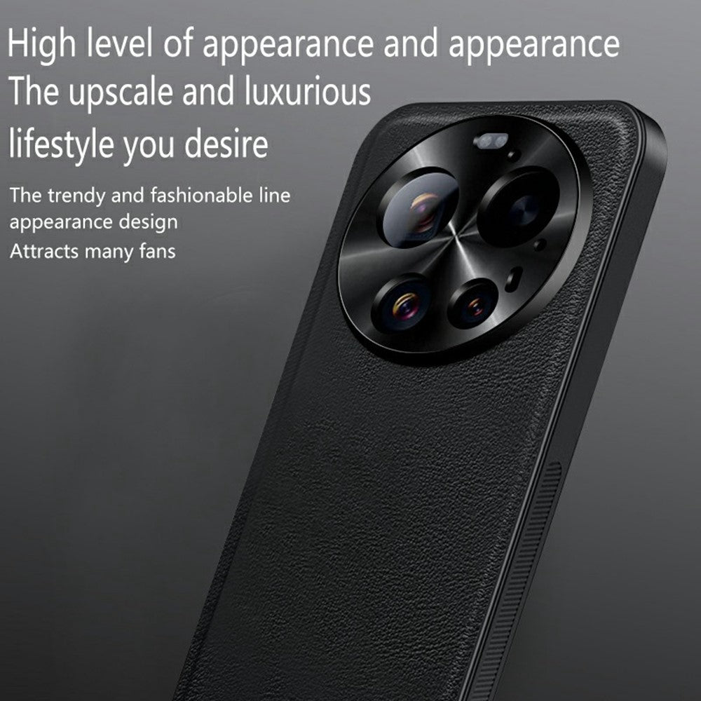 For Xiaomi 17 Ultra 5G Case PU + TPU + PC Phone Back Cover with Metal Lens Frame