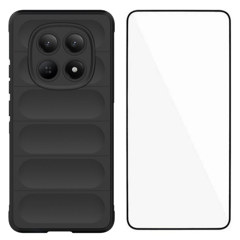 WANLONFENG For Xiaomi Redmi Note 15 4G (Global) TPU Case  HD Series Anti Slip Phone Cover with Tempered Glass
