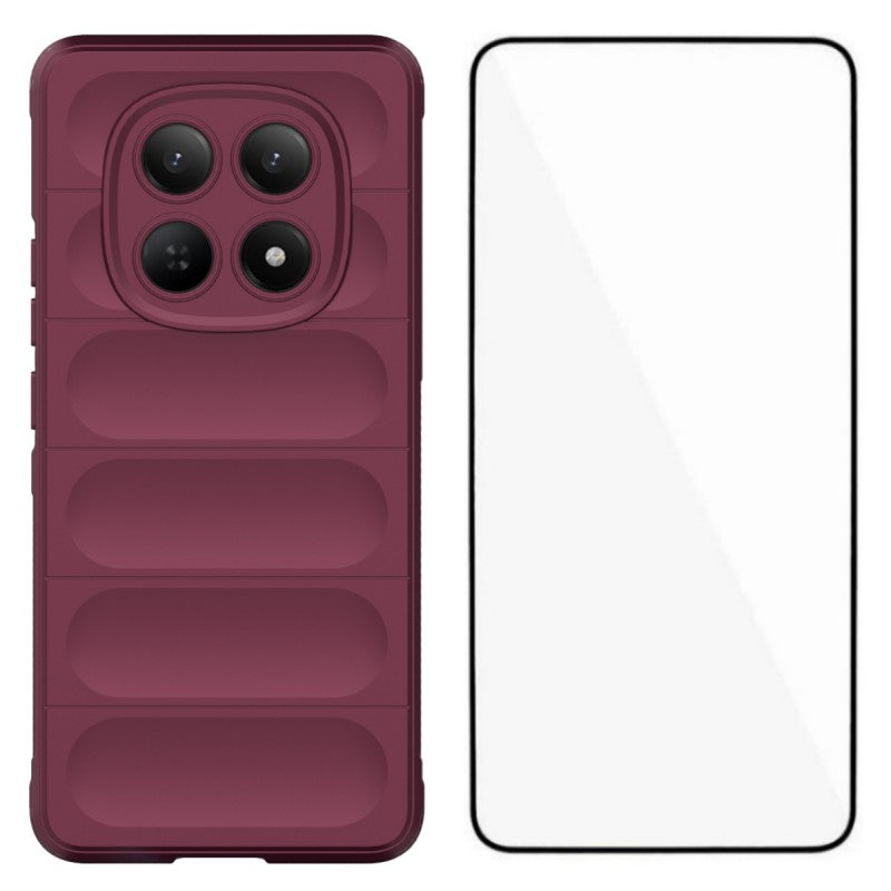 WANLONFENG For Xiaomi Redmi Note 15 4G (Global) TPU Case  HD Series Anti Slip Phone Cover with Tempered Glass