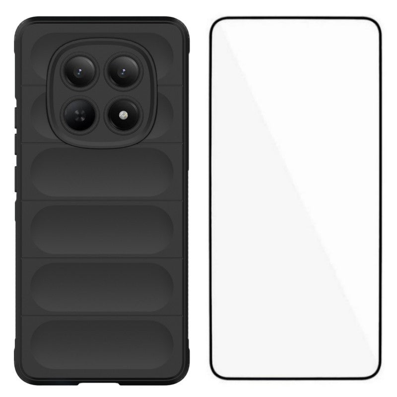 WANLONFENG For Xiaomi Redmi Note 15 Pro 4G (Global) TPU Case  HD Series Anti Slip Phone Cover with Tempered Glass