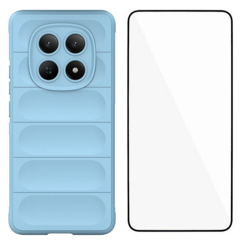 WANLONFENG För Xiaomi Redmi Note 15 Pro 4G (Global) TPU-skal HD-serien halkfritt mobilskydd med härdat glas