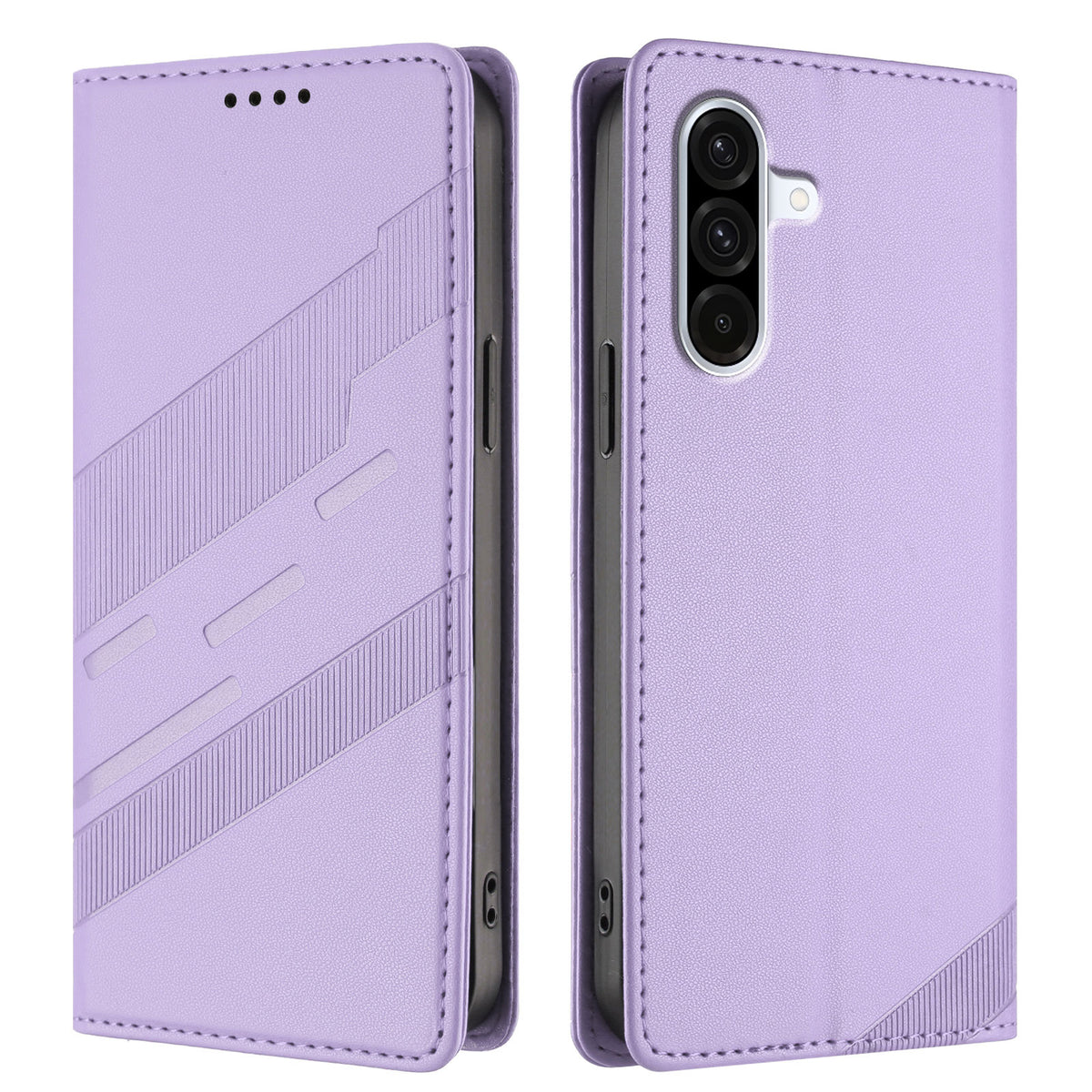Samsung Galaxy A57 5G mobilskal Punk Style Präglat Plånboksfodral i Läder