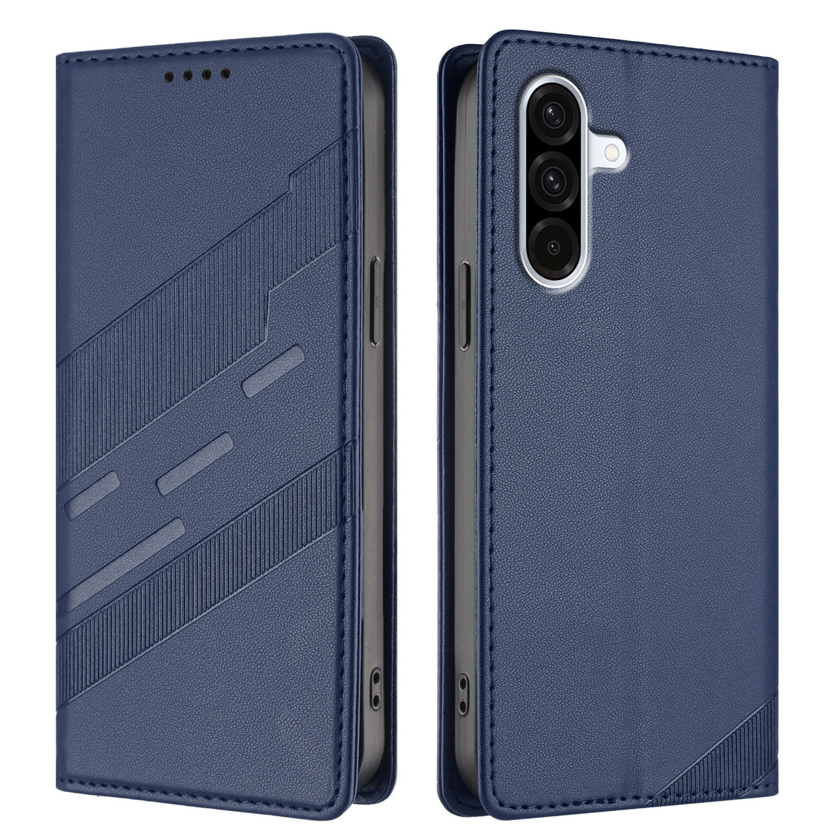 Samsung Galaxy A57 5G mobilskal Punk Style Präglat Plånboksfodral i Läder